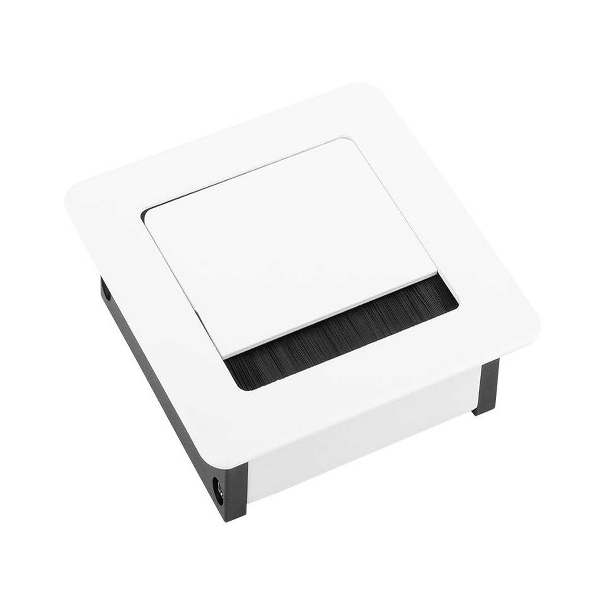 CENTRALE BRICO Passe-câble alu 100x100x29mm blanc