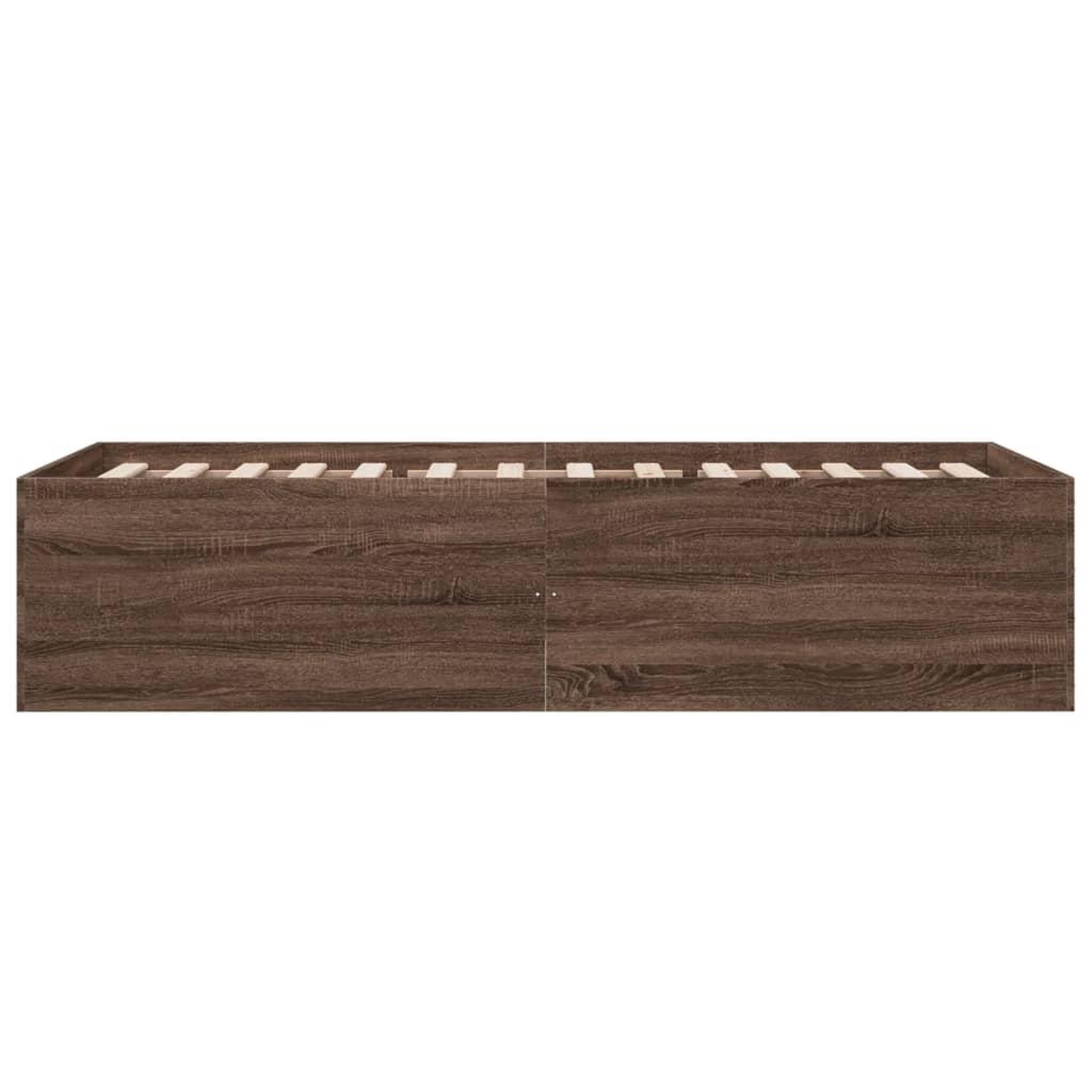 Voir la diapositive 5 : VIDAXL Cadre de lit sans matelas chene marron 75x190 cm