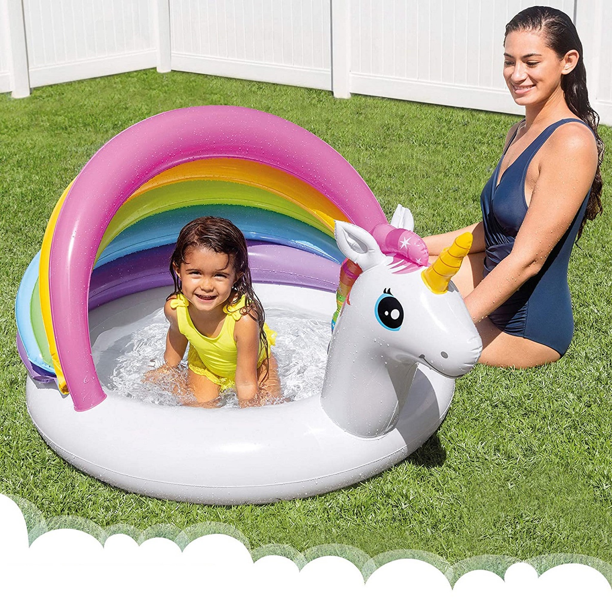 Voir la diapositive 2 : INTEX Piscine Licorne pour bébé 
