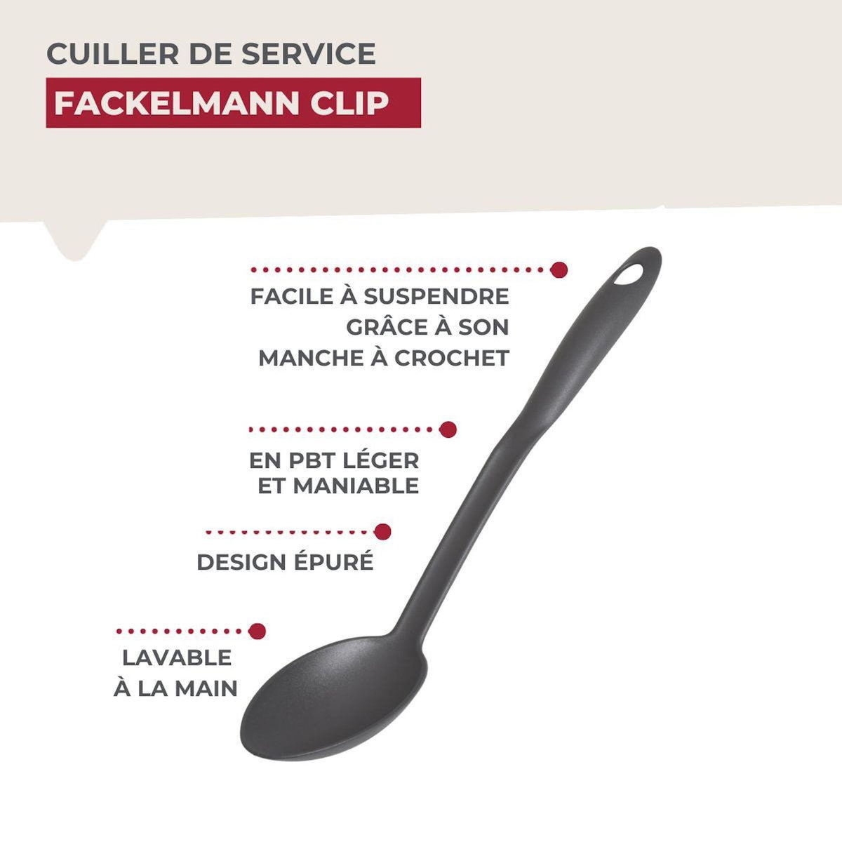 Fackelmann Cuillère à servir 32,5 cm Fackelmann CLIP