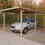 Voir la diapositive 1 : Carport - Bois traité autoclave - Toit plat - 15m² - FAUSKE