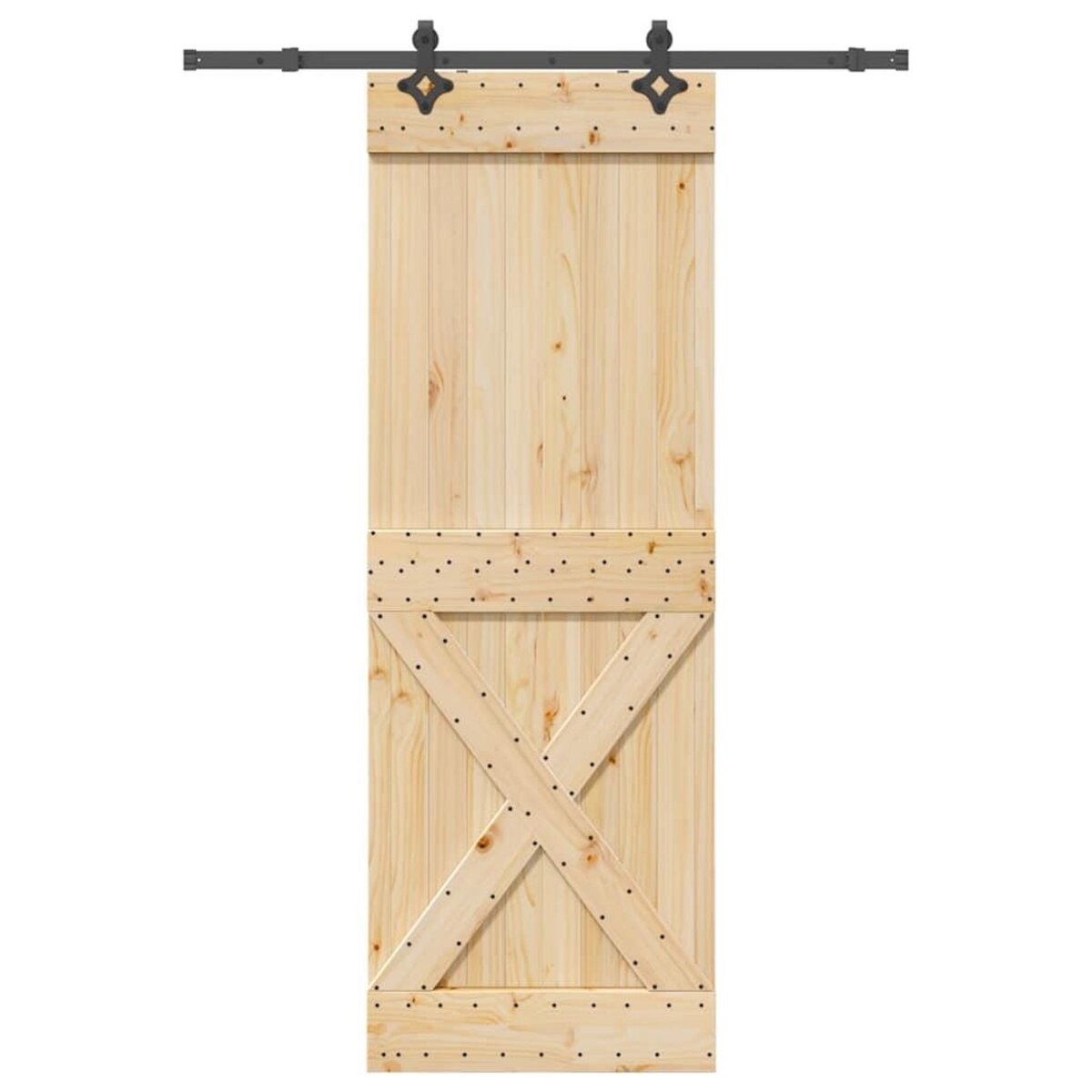 VIDAXL Porte coulissante et kit de quincaillerie 80x210 cm pin massif