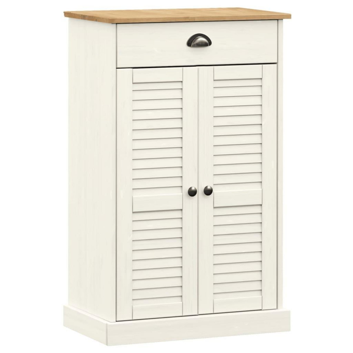 VIDAXL Armoire a chaussures VIGO blanc 60x35x96 cm bois massif de pin