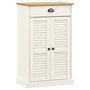 Voir la diapositive 2 : VIDAXL Armoire a chaussures VIGO blanc 60x35x96 cm bois massif de pin