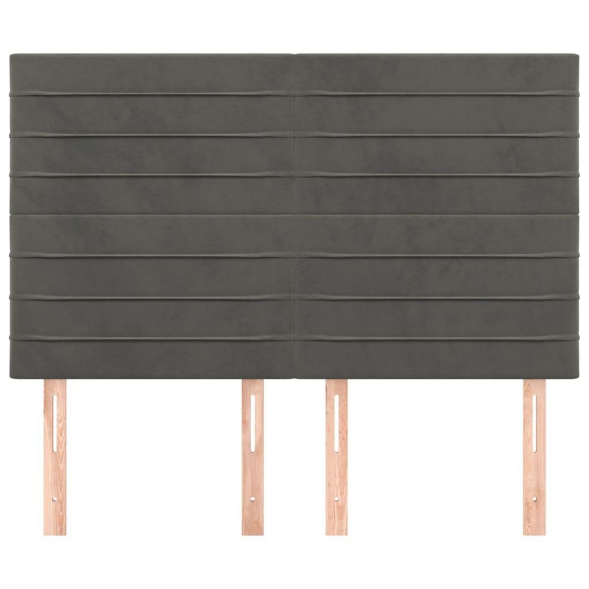 VIDAXL Tetes de lit 4 pcs Gris fonce 72x5x78/88 cm Velours