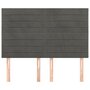 Voir la diapositive 3 : VIDAXL Tetes de lit 4 pcs Gris fonce 72x5x78/88 cm Velours