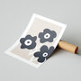 Voir la diapositive 2 : FUTURE HOME Affiche papier imprimé fleurs sans cadre