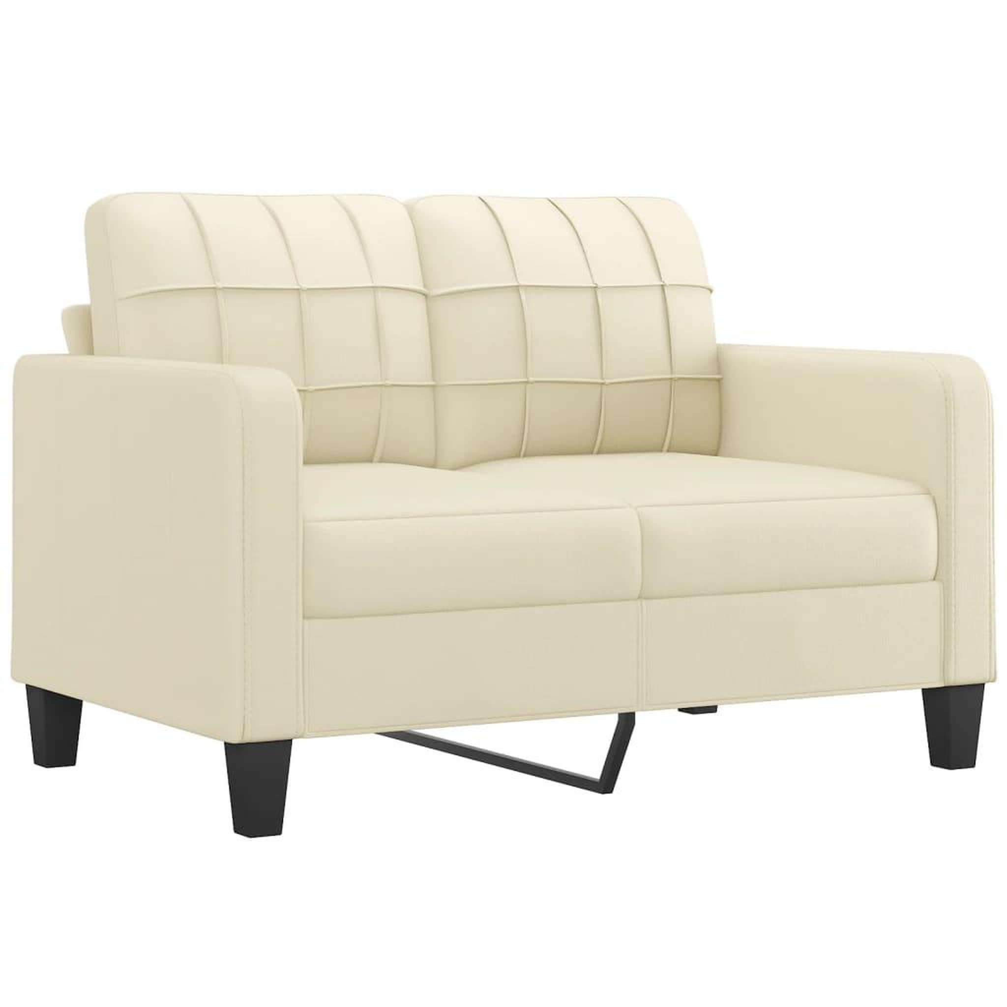 Voir la diapositive 4 : VIDAXL Ensemble de canapes 4 pcs avec coussins Creme Similicuir