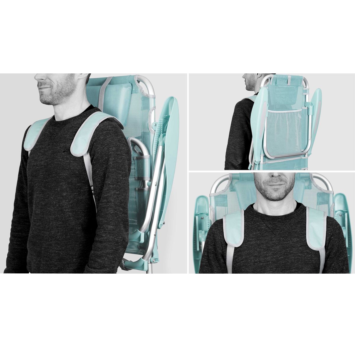 Clic Clac des Plages Fauteuil relax aluminium 4 positions bleu CLIC CLAC