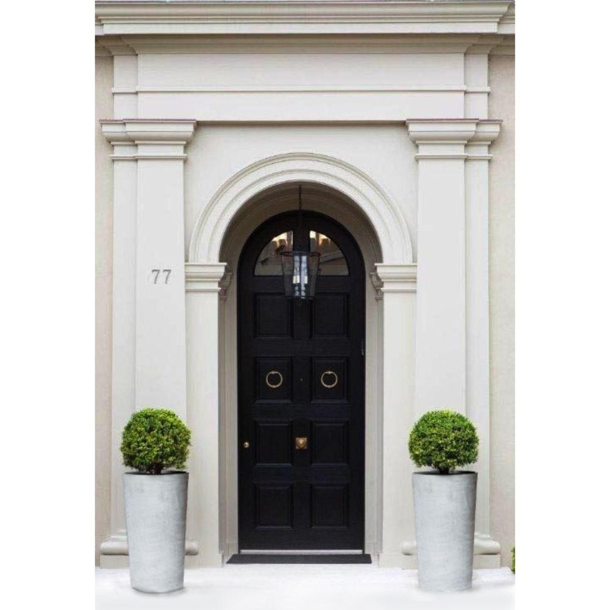 ART PLAST Pot de Fleurs Conique Gris Clair Ø30cm H52cm - Pot de Fleurs Haut en Plastique Recyclé - Design Italien ARTPLAST