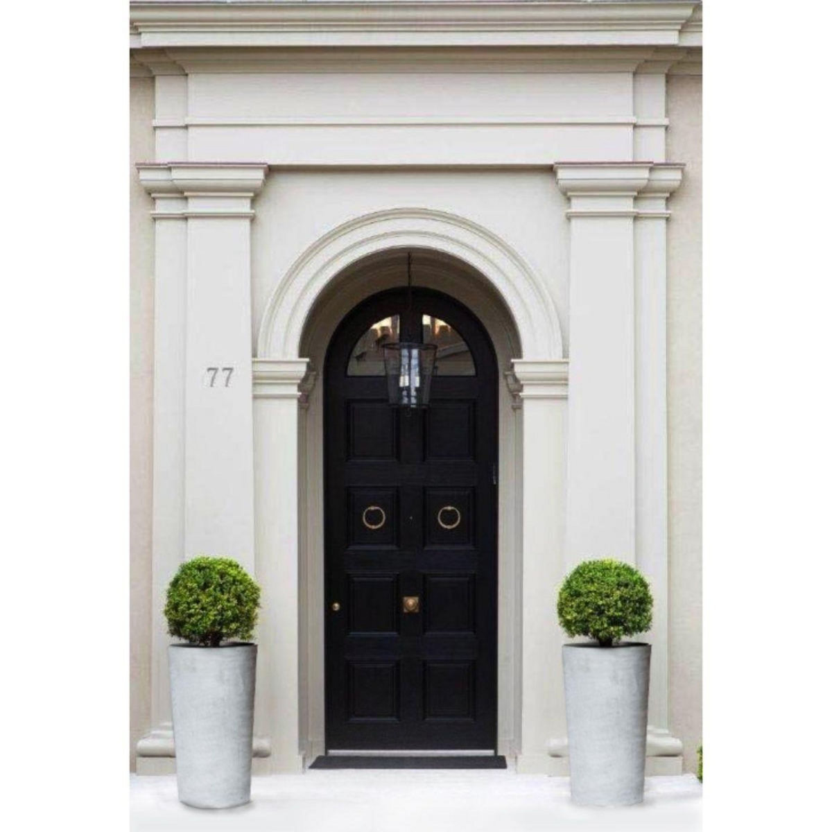 ART PLAST Pot de Fleurs Conique Gris Clair Ø30cm H52cm - Pot de Fleurs Haut en Plastique Recyclé - Design Italien ARTPLAST