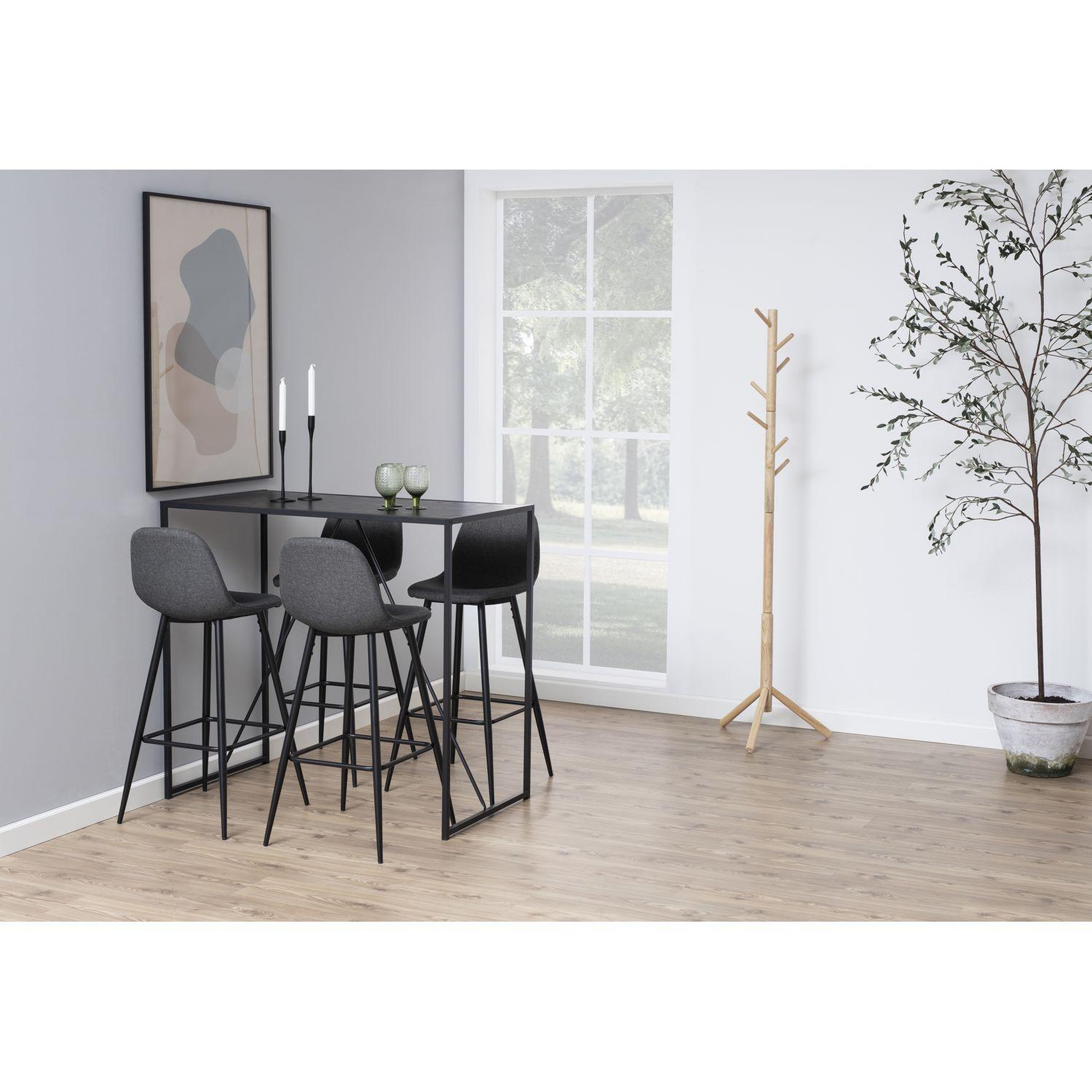 Voir la diapositive 6 : TOILINUX Table de bar haute Sireine en MDF et métal