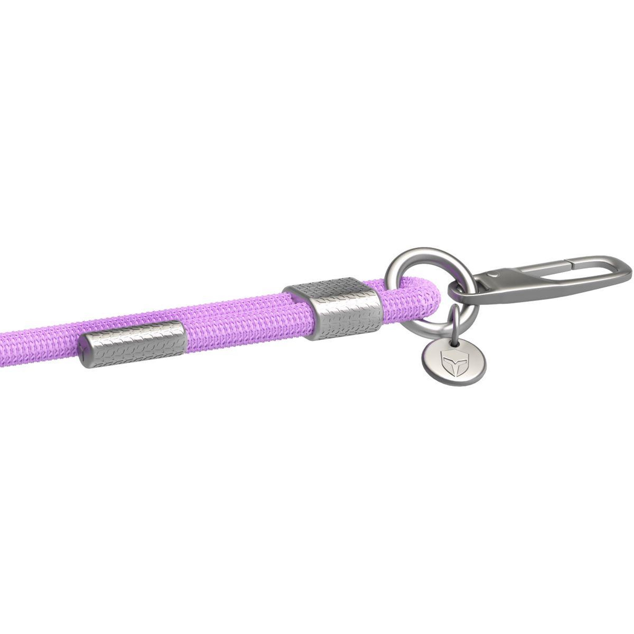 Voir la diapositive 5 : FORCE CASE Bandoulière Cordon violet détails Silver