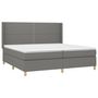 Voir la diapositive 4 : VIDAXL Sommier a lattes de lit matelas LED Gris fonce 200x200 cm Tissu