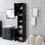 Voir la diapositive 3 : VIDAXL Armoire de salle de bain Noir 30x30x183,5 cm Bois d'ingenierie