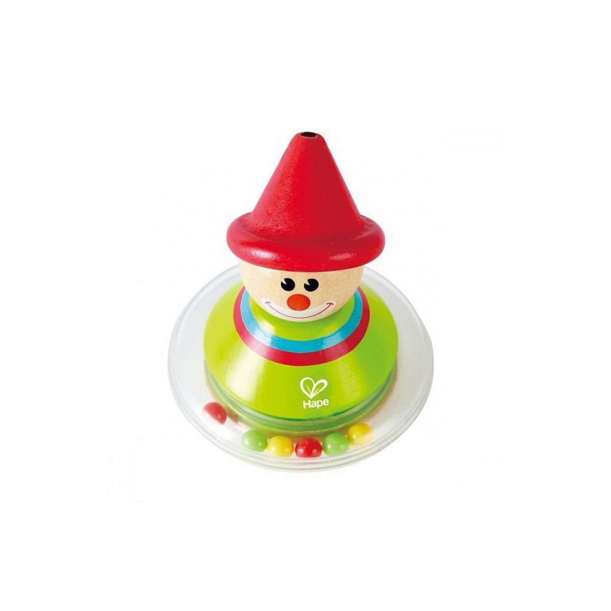 Hape Culbuto Roly Poly Ralph le clown en bois pour bébés - Jouet d'éveil amusant