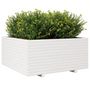 Voir la diapositive 4 : VIDAXL Jardiniere blanc 100x100x49,5 cm bois de pin massif