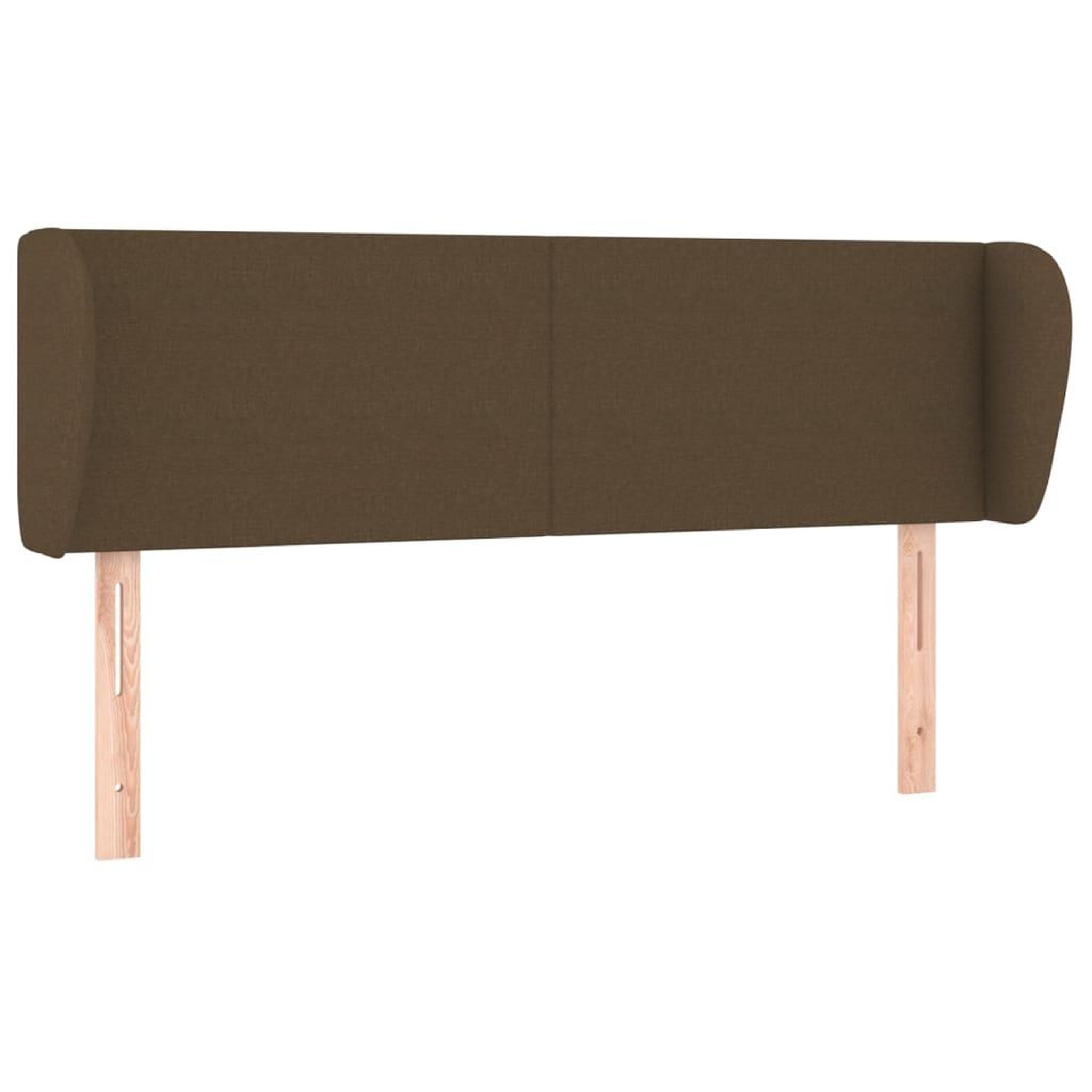 Voir la diapositive 2 : VIDAXL Tete de lit avec oreilles Marron fonce 147x23x78/88 cm Tissu