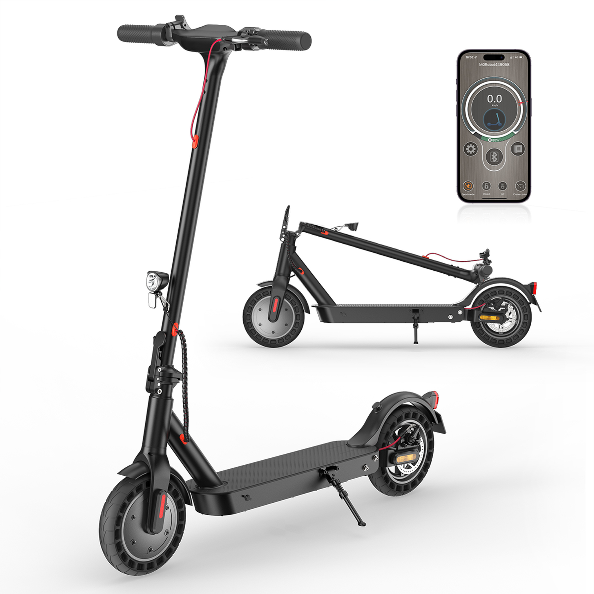 Voir la diapositive 2 : ISINWHEEL Scooter électrique isinwheel E9T Max - 10  - 500W 36V 10Ah - Contrôle APP