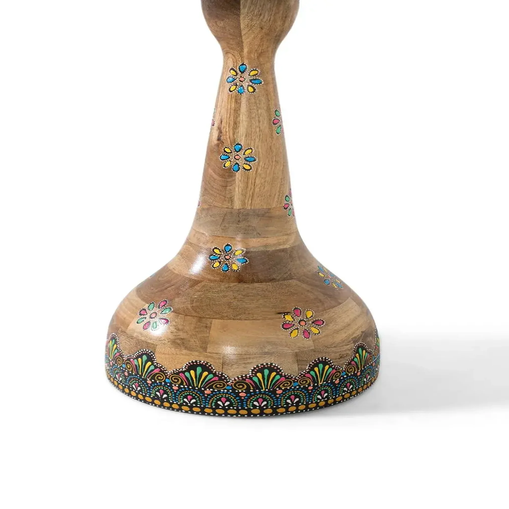 Voir la diapositive 2 : GINER Y COLOMER SL Table d'appoint en bois de manguier 46 cm style artisanal ethnique