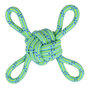 Voir la diapositive 1 : Paris Prix Jouet pour Chien  Corde Nœud 4 Poignées  35cm Vert