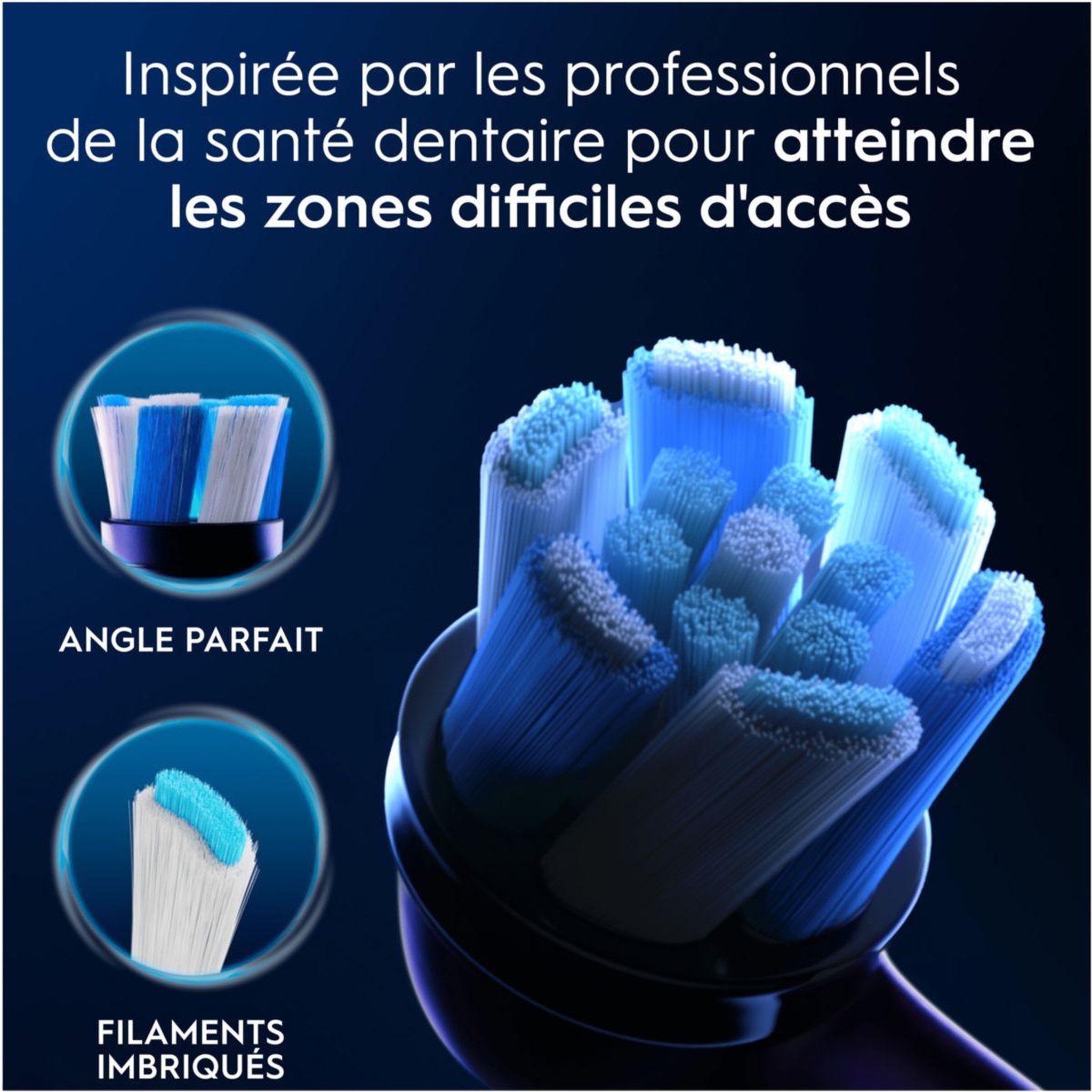 Voir la diapositive 3 : ORAL B Brossette dentaire io ultimate clean noir x3