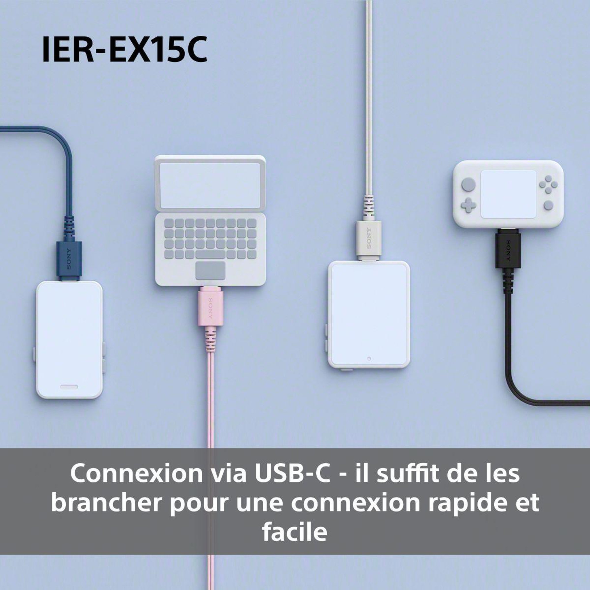 Voir la diapositive 3 : SONY Ecouteurs IER EX15C Rose