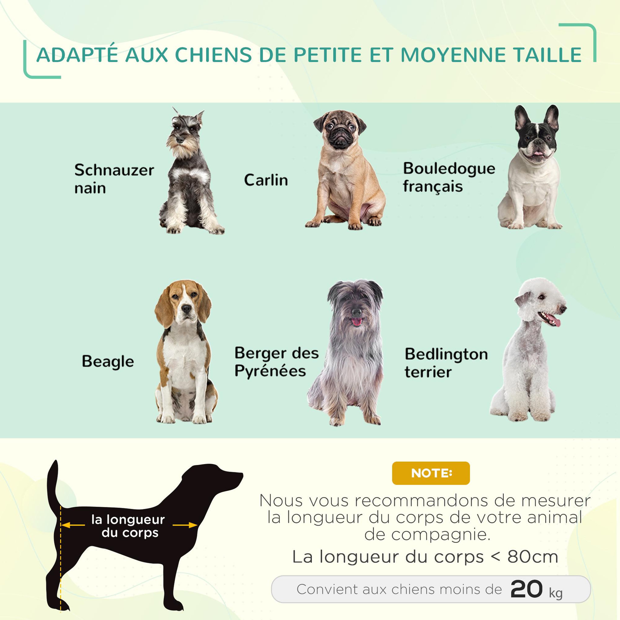Voir la diapositive 4 : PAWHUT Lit pour chien chat sur pieds lit de camp lit surélevé rafraîchissant velum anti-uv oxford micro-perforé parasol et sac de transport inclus dim. 92l x 76l x 90h cm gris noir