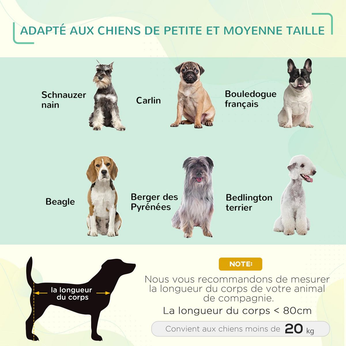 PAWHUT Lit pour chien chat sur pieds lit de camp lit surélevé rafraîchissant velum anti-UV Oxford micro-perforé parasol et sac de transport inclus dim. 92L x 76l x 90H cm gris noir