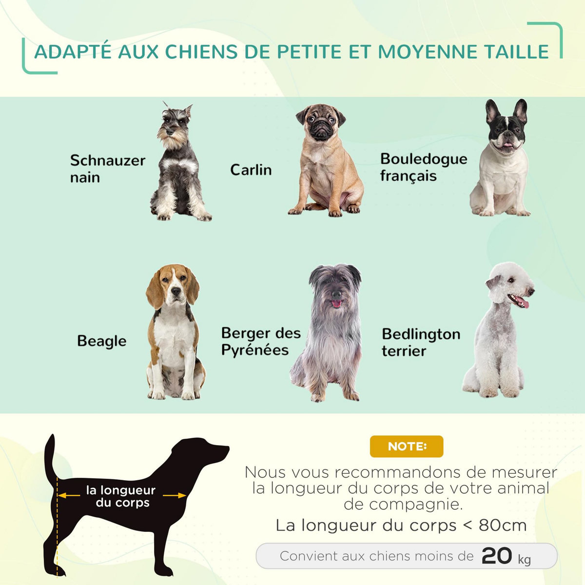 PAWHUT Lit pour chien chat sur pieds lit de camp lit surélevé rafraîchissant velum anti-UV Oxford micro-perforé parasol et sac de transport inclus dim. 92L x 76l x 90H cm gris noir