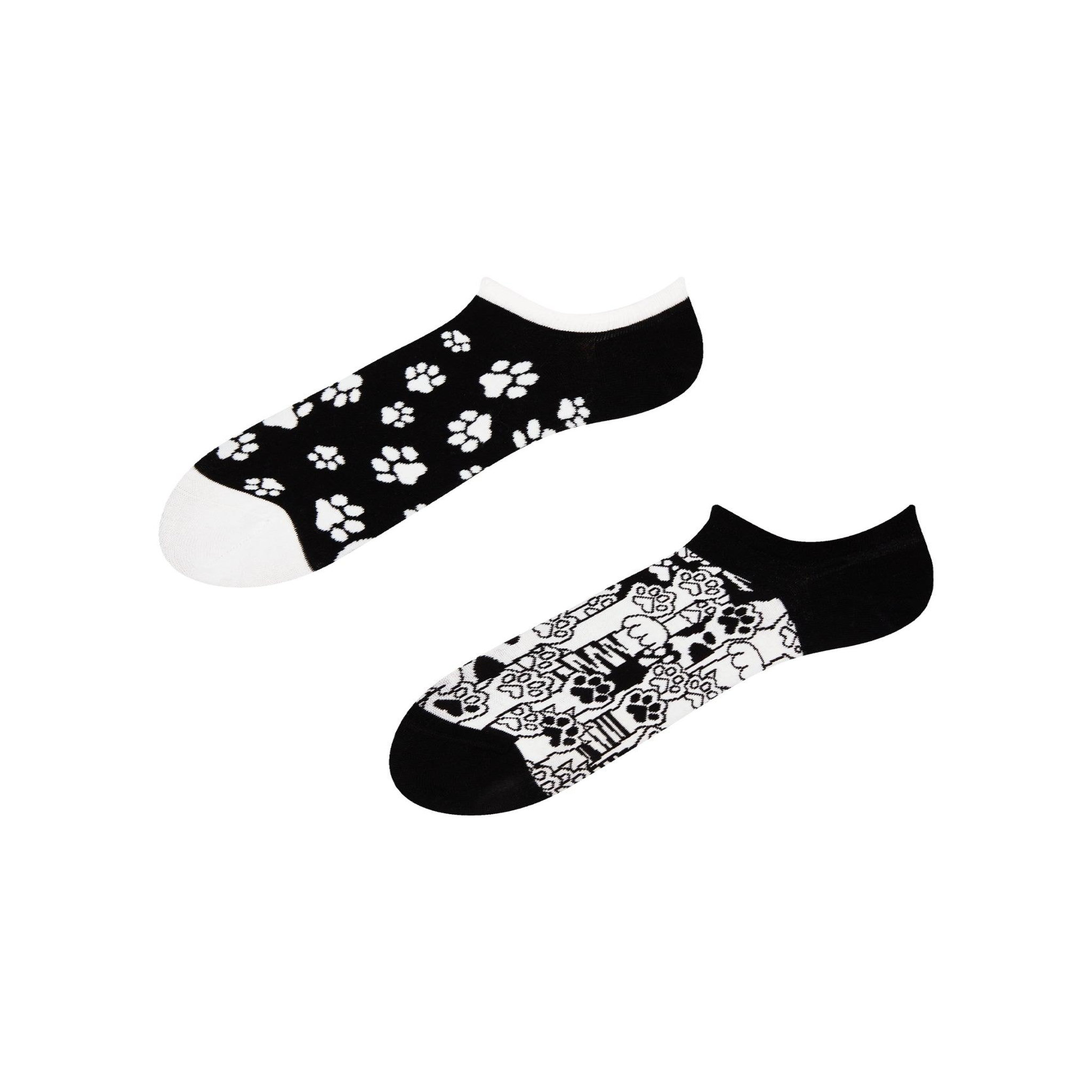 DEDOLES Socquettes invisibles pattes de chats. Coloris disponibles : Multicolore