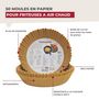 Voir la diapositive 3 : Fackelmann 50 Moules en papier antiadhésif pour friteuse air fryer sans huile ronds 16 cm Fackelmann