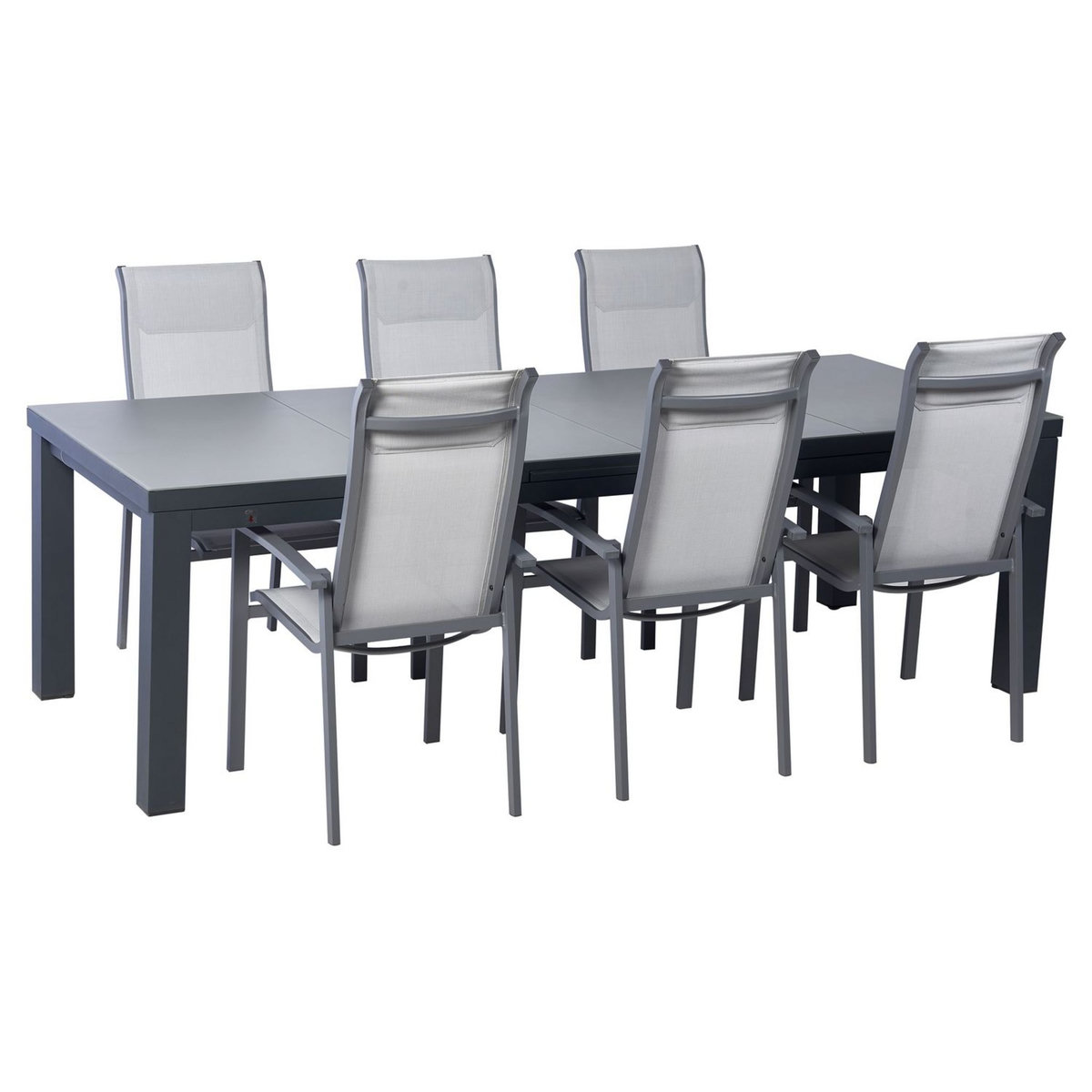 GARDENSTAR Table de jardin rectangulaire extensible - 6/8 plcaes - Aluminium - Bleu