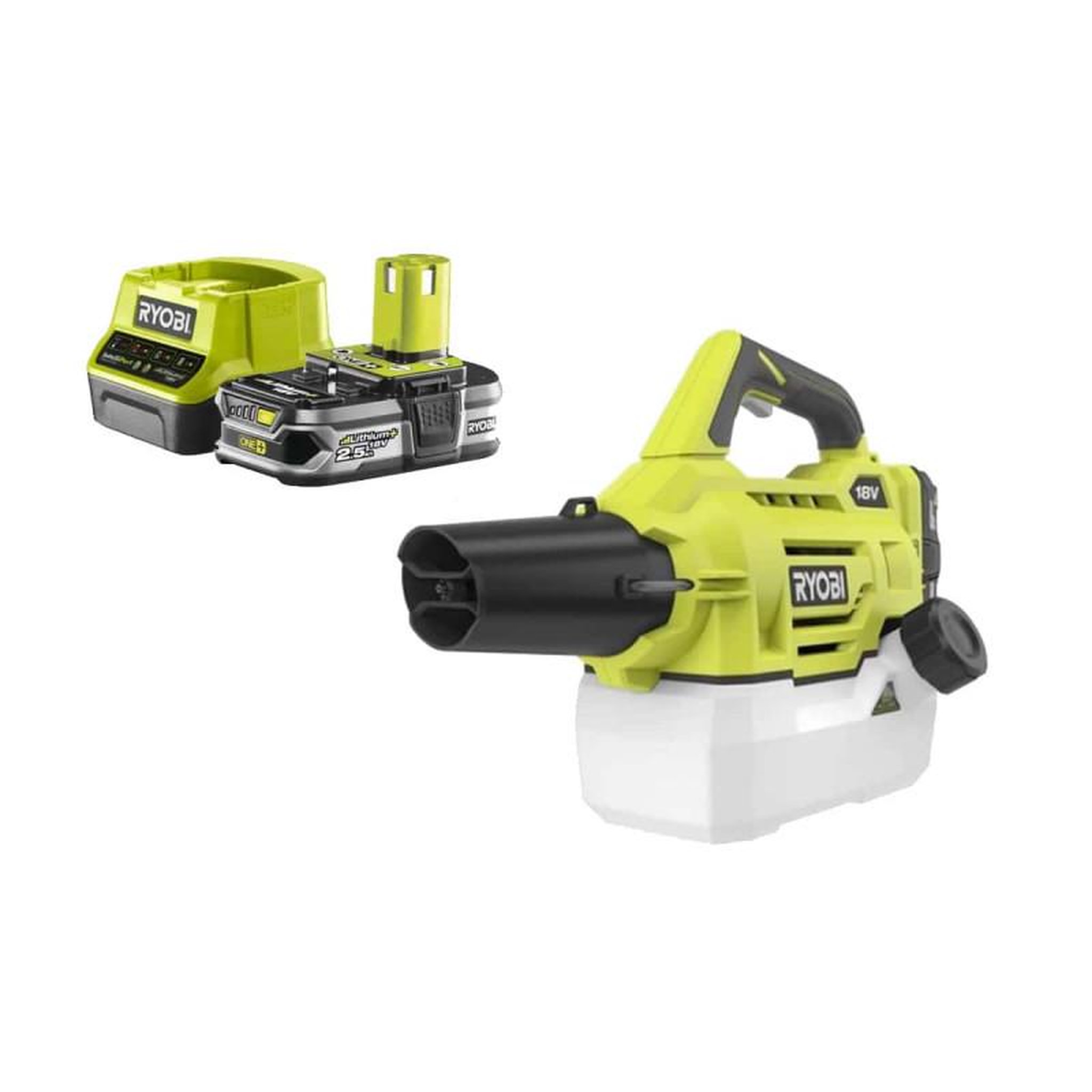 Ryobi Pack ryobi brumisateur ryobi 18v one plus 2l - ry18fga-0 - 1 batterie 2.5ah - 1 chargeur rapide rc1
