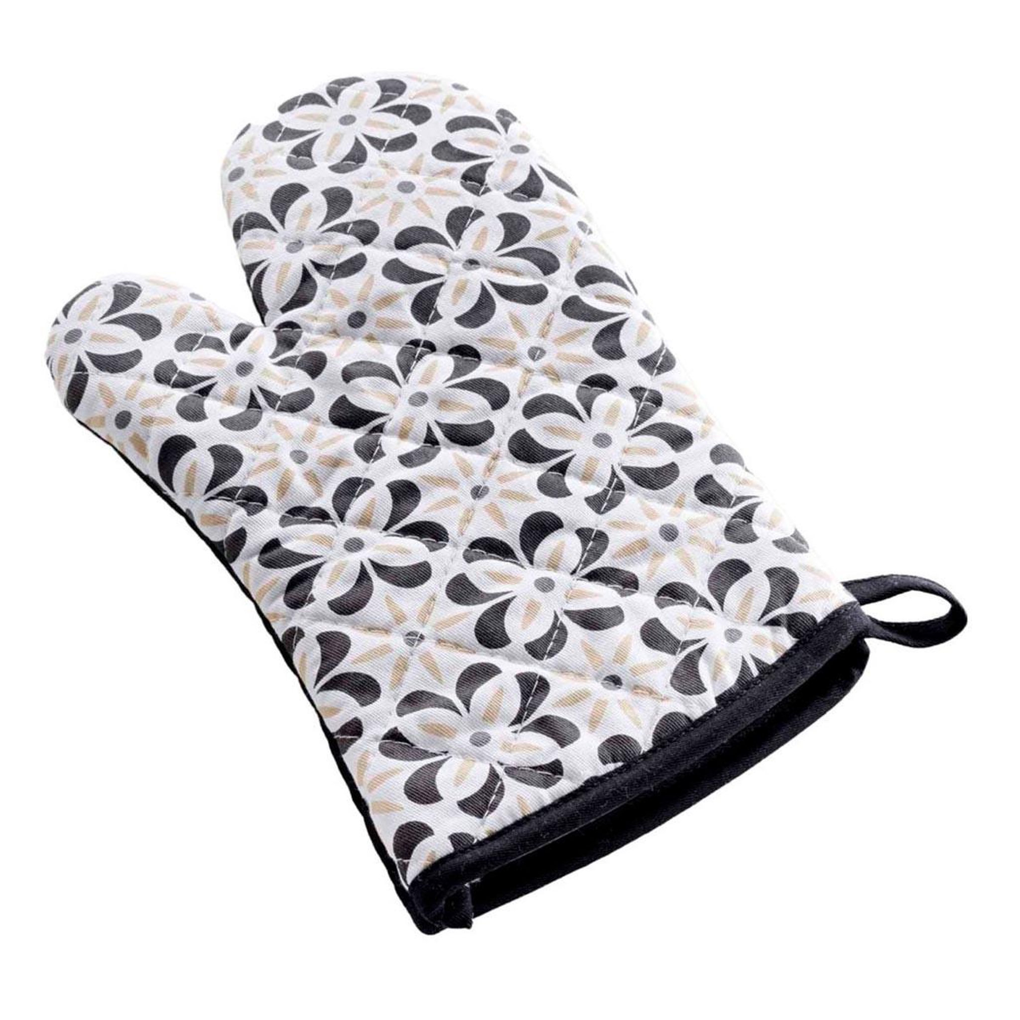 Douceur d'Intérieur Gant de cuisine en coton  solaris  30cm noir