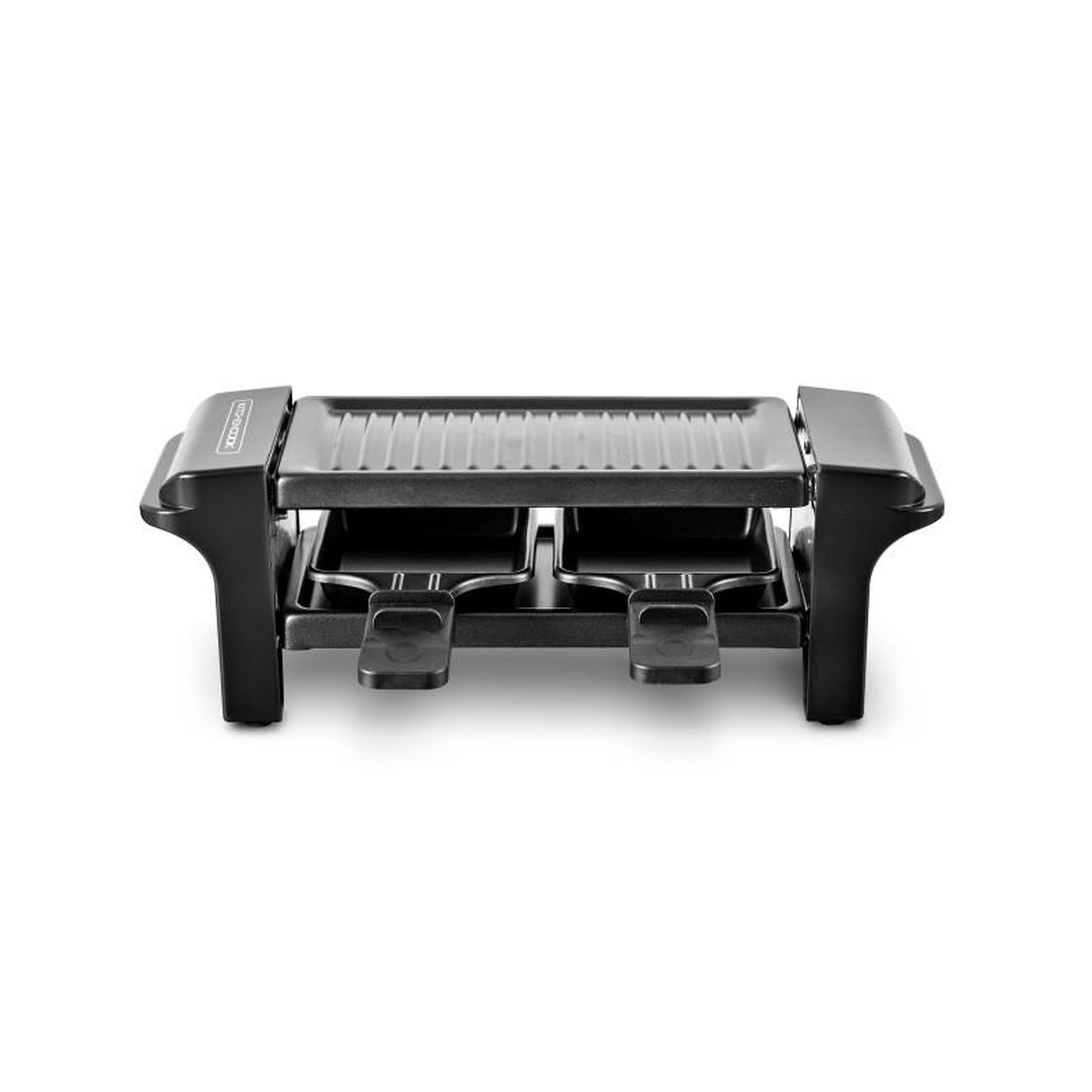 Voir la diapositive 2 : KITCHENCOOK Kitchencook - Appareil à Raclette - 2 Personnes - 350w - Grill Antiadhésif Amovible - 2 Poêlons - Poignée De Transport