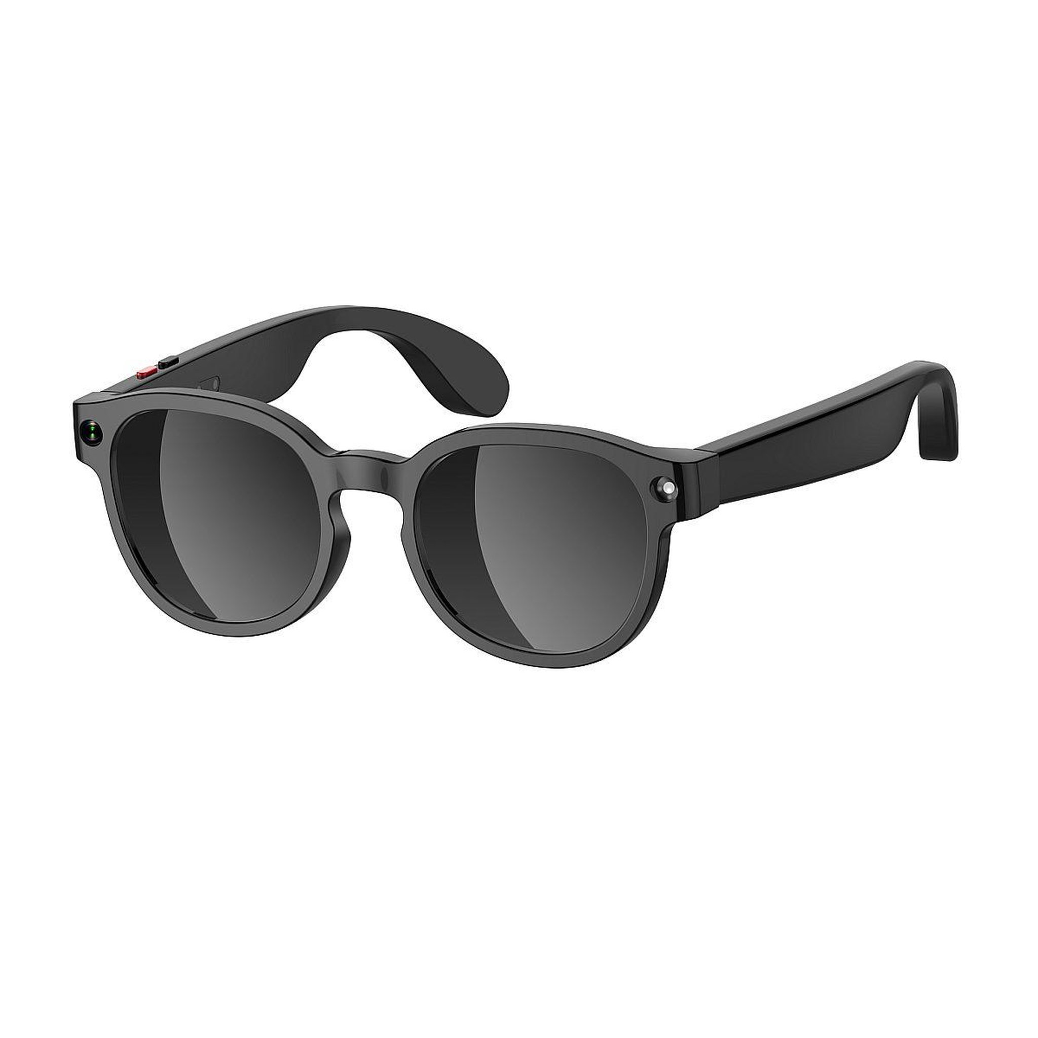 SYNERFIT Lunettes caméra NASA Futura - 8 Mpx 1080p, Bluetooth 5.4, IA vocale - Noir / Graphite