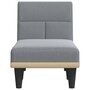 Voir la diapositive 4 : VIDAXL Chaise longue gris clair tissu