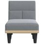 Voir la diapositive 4 : VIDAXL Chaise longue gris clair tissu