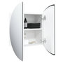Voir la diapositive 5 : VIDAXL Armoire de salle de bain miroir rond et LED Blanc 40x40x17,5 cm