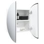 Voir la diapositive 5 : VIDAXL Armoire de salle de bain miroir rond et LED Blanc 40x40x17,5 cm