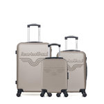 AMERICAN TRAVEL AMERICAN TRAVEL - Lot de 3 - Valise weekend, valise cabine et valise cabine XXS CHELSEA. Coloris disponibles : Gris