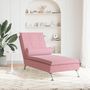 Voir la diapositive 3 : VIDAXL Chaise longue de massage avec traversin rose velours