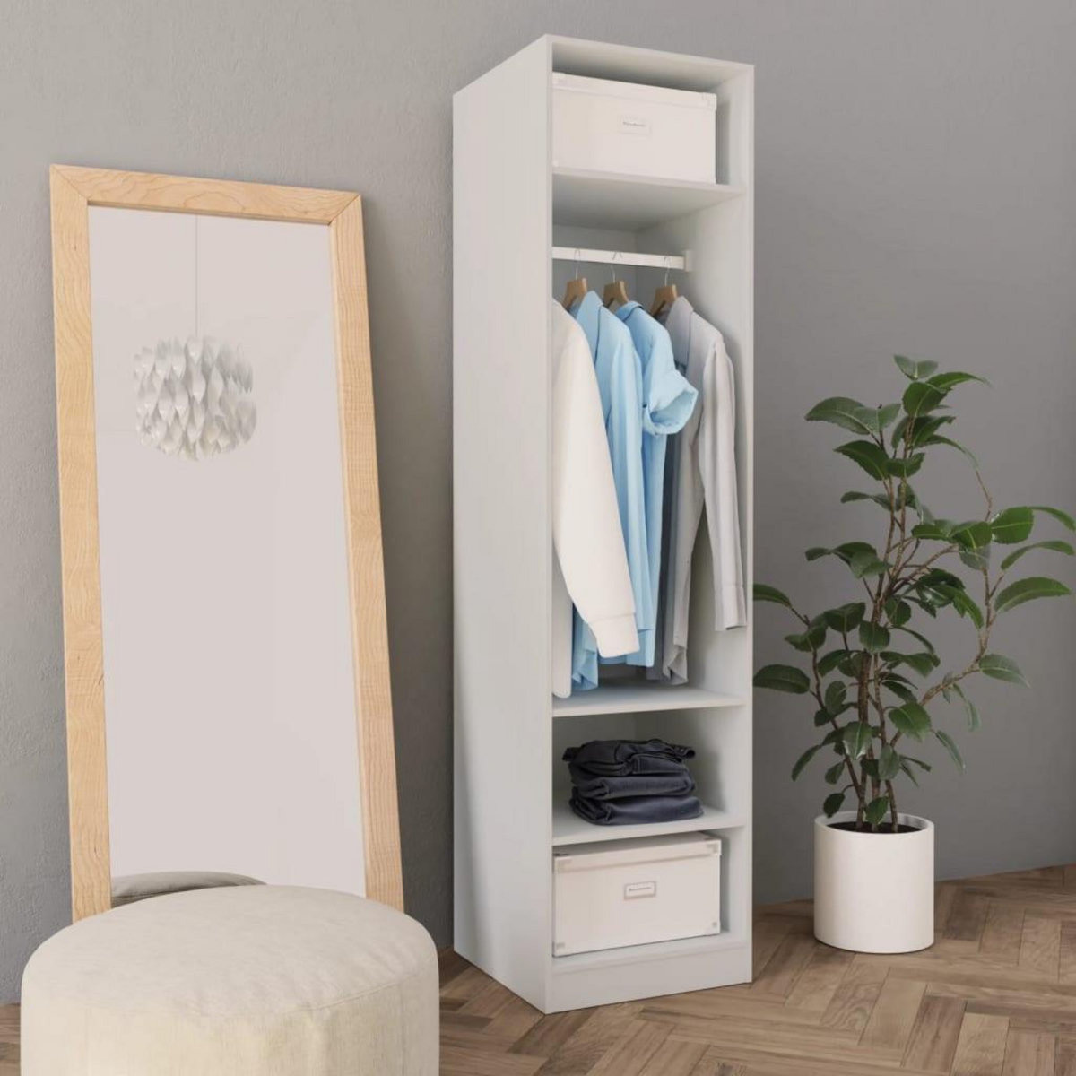 VIDAXL Garde-robe Blanc 50x50x200 cm Bois d'ingenierie