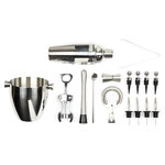 TOILINUX Set à Cocktail 16 Accessoires en acier inoxydable