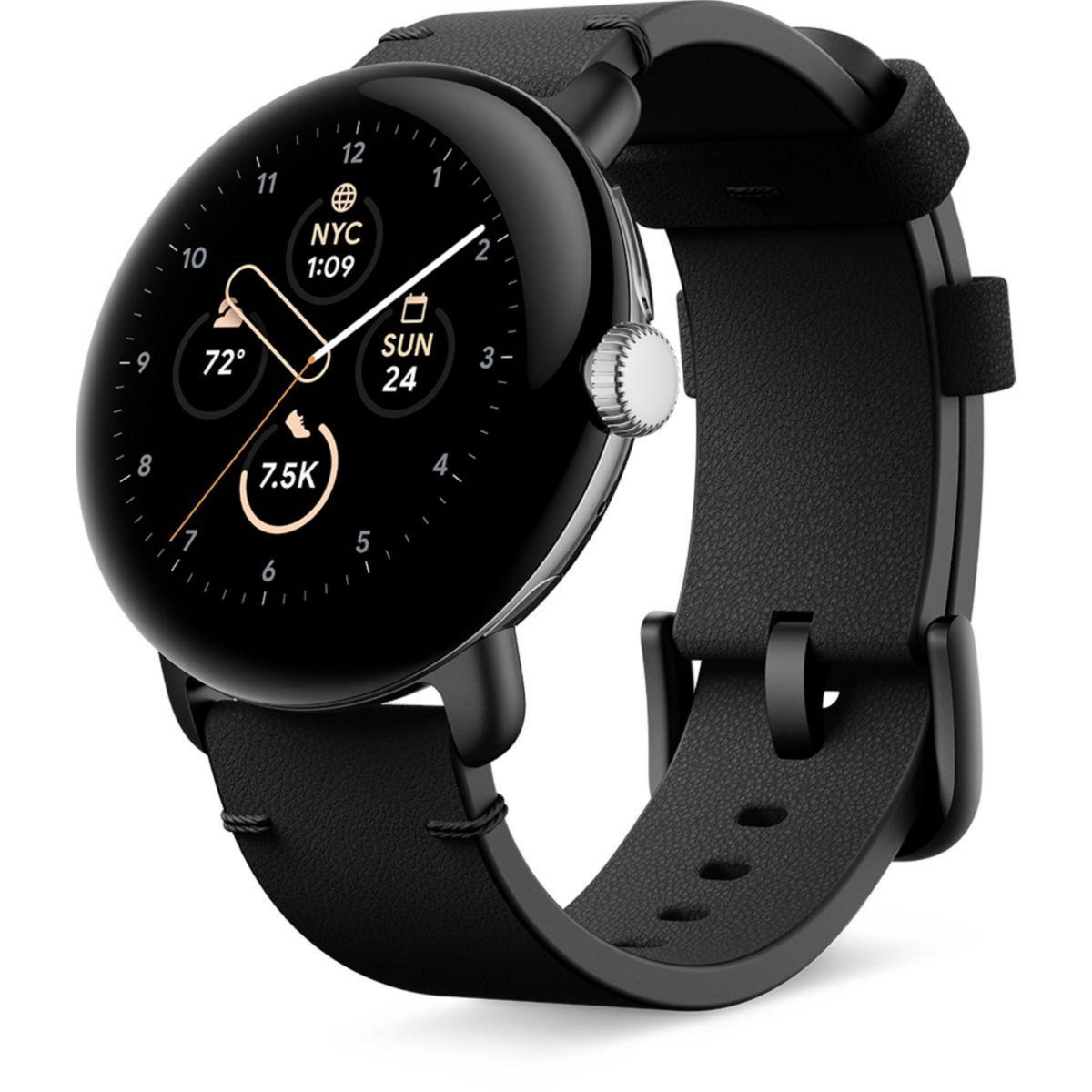 GOOGLE Bracelet Pixel Watch Cuir small noir