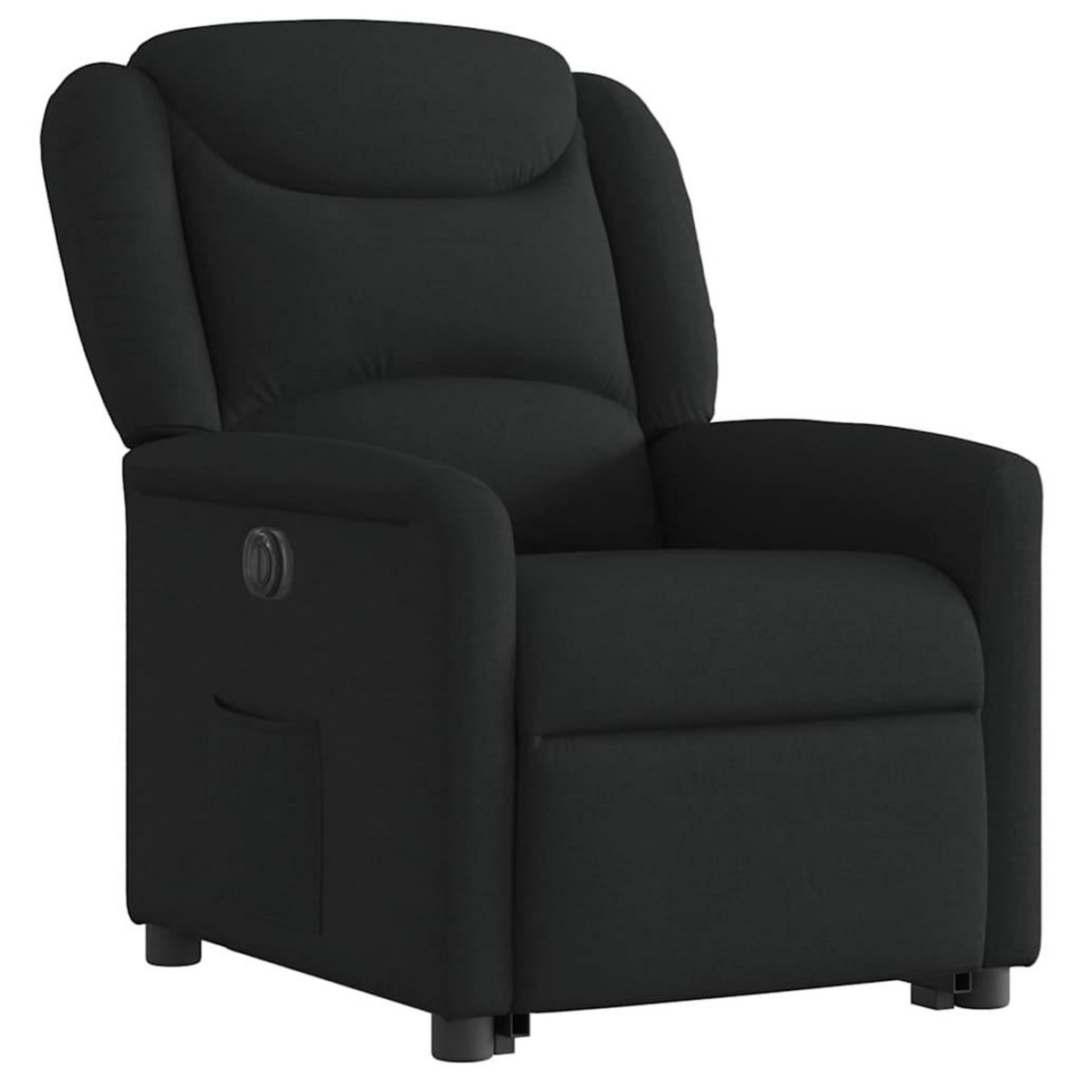 VIDAXL Fauteuil inclinable electrique noir tissu