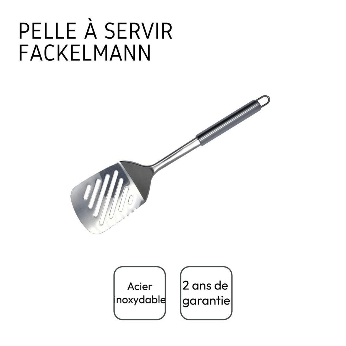 Fackelmann Ensemble de 2 Spatules de cuisine ajourée en inox 33 cm Fackelmann Elemental