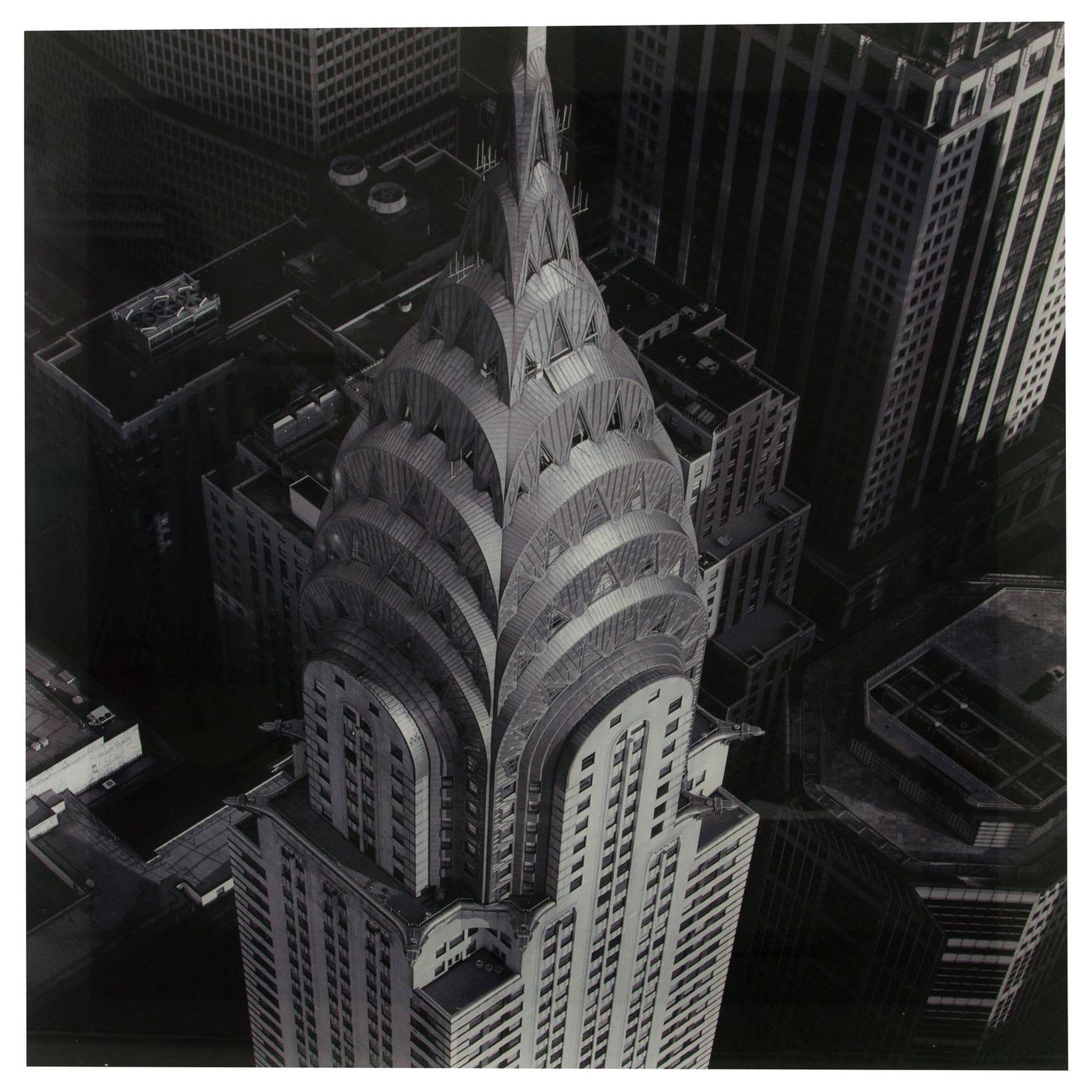ATMOSPHERA Toile photo plexiglas Empire - 75 x 75 cm - Gris