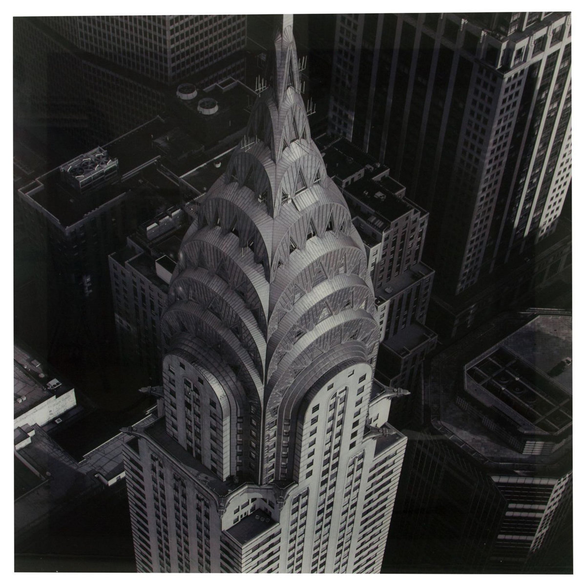 ATMOSPHERA Toile photo plexiglas Empire - 75 x 75 cm - Gris